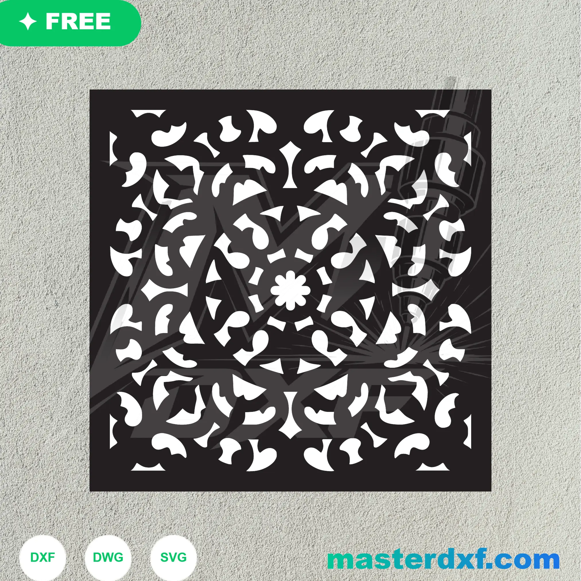 Balanced Decorative Window Grid DXF File DXF File